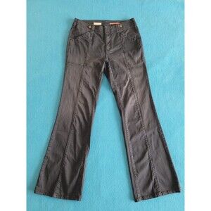 Anthropologie Pilcro DEMILUNE BOOT Seamed Lyocell Blend Utility Pants Black 28